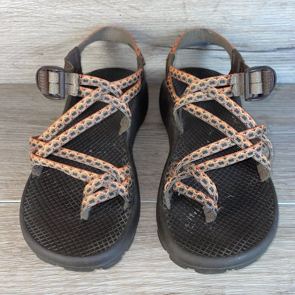 Chaco ZX/2 Unaweep Sandals Women’s 8 Brown Orange Strappy Sport Hiking Slingback - Picture 5 of 8